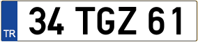 Trailer License Plate